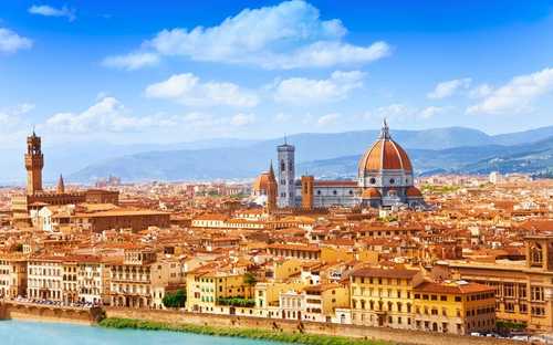 Florence Sightseeing Bustour Open-top sightseeingbus bij de Dom van Florence