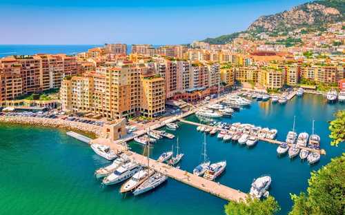 Open-top sightseeingbus in Monte Carlo in Monaco